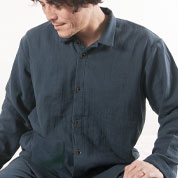 3重ガーゼ前開き襟ありパジャマ