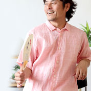 近江ちぢみ半袖襟ありパジャマ