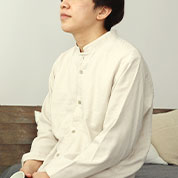 3重ガーゼバンドカラーパジャマ