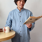 ダブルガーゼバンドカラーパジャマ