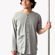 コットンムース3段タックワンピース