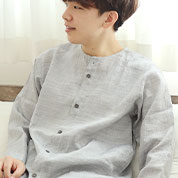 近江ちぢみ麻メンズパジャマ