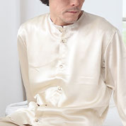 シルクサテンメンズパジャマ