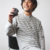 ボーダーニットメンズパジャマ