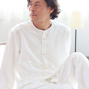 川俣シルクサテンメンズパジャマ