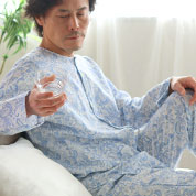 ペイズリーダブルガーゼメンズパジャマ