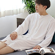 両面パイルニット襟なしスリーパー