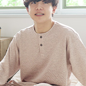 スフレニットヘンリーネックパジャマ