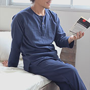 ダブルガーゼヘンリーネックパジャマ