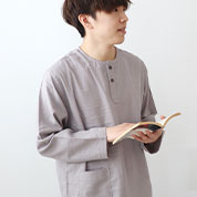 ダブルガーゼヘンリーネックパジャマ