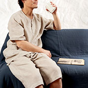 フランスリネンヘンリーネックパジャマ