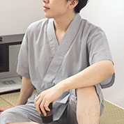 1重ガーゼVネックパジャマ