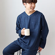 ダブルガーゼVネックパジャマ