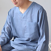 1重ガーゼVネックパジャマ