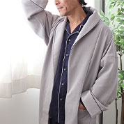 コットンワッフルニットスモールカラーパジャマ