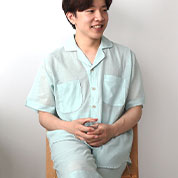 1重ガーゼVネックパジャマ