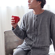 コットンウール6重ガーゼメンズパジャマ