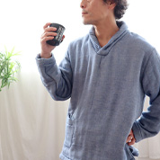 6重ガーゼショールカラーかぶりパジャマ