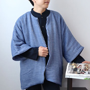 6重ガーゼ七分袖はんてん