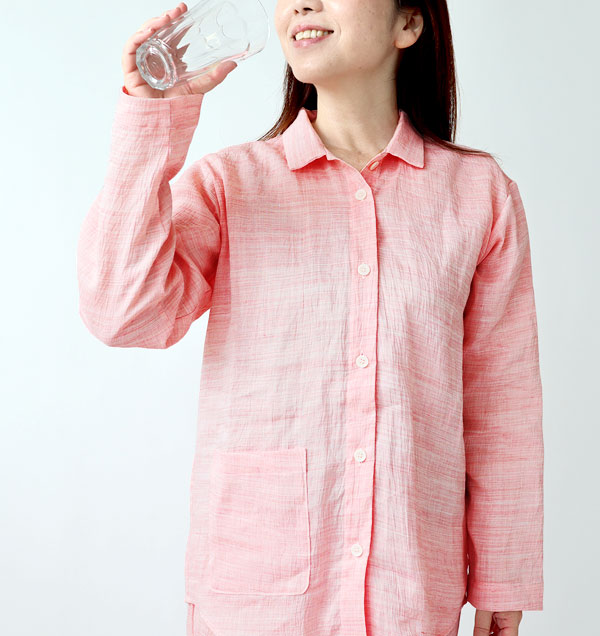 近江ちぢみ麻レディースパジャマ長ズボン単品