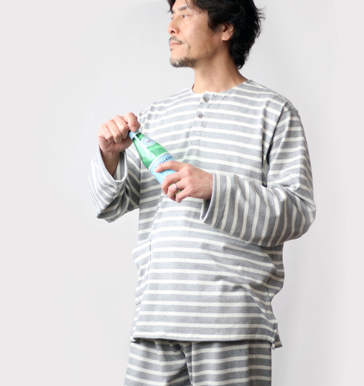 天竺ボーダーニット
