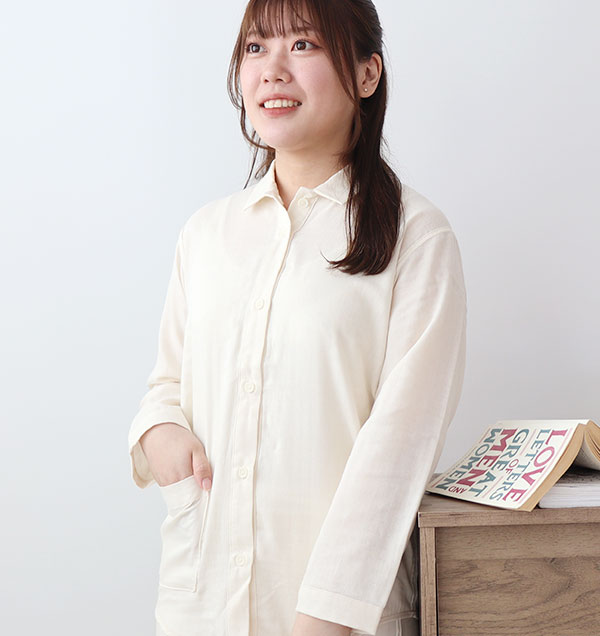 40オーガニックコットンダブルガーゼレディース敏感肌パジャマ長ズボン単品