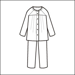 前開き 胸すけない