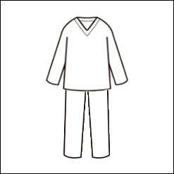 メンズかぶりパジャマ 上下セット