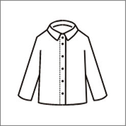 メンズ前開き 長袖