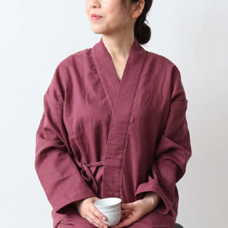 和晒京ふたえガーゼ作務衣ズボン単品