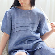 近江ちぢみ麻レディースパジャマ上着単品