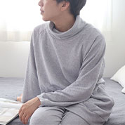 オーガニックコットン接結ニットメンズズボン単品