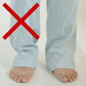 足首が長すぎる