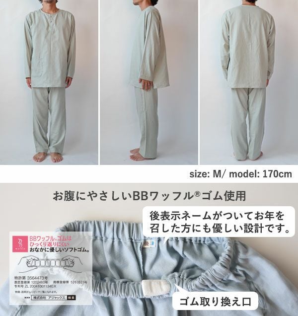 全身画像、ワッフルゴム