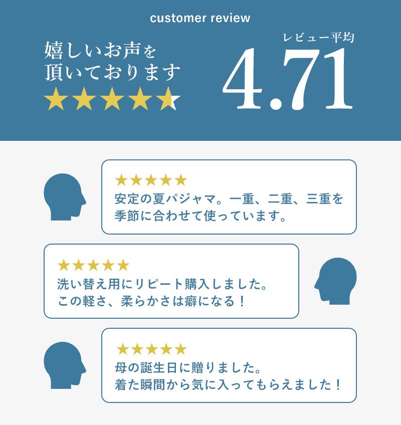 嬉しいお言葉をいただいております