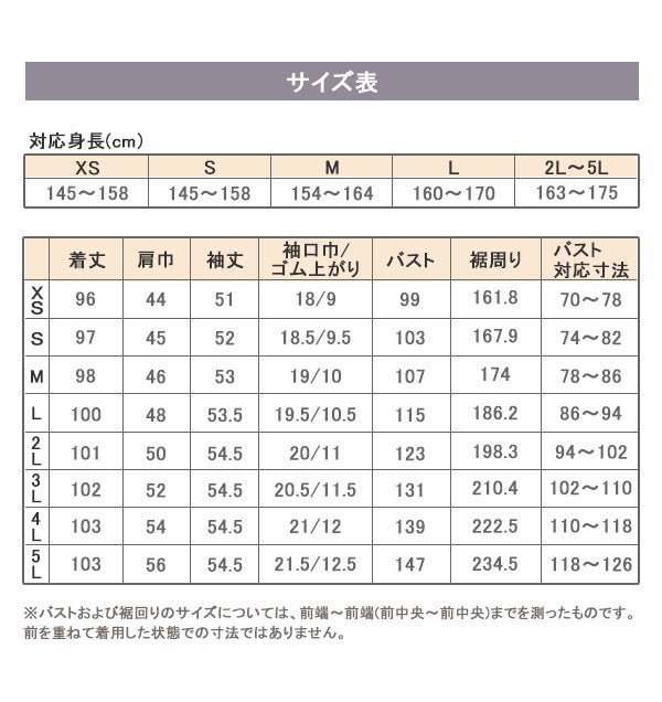 サイズ表