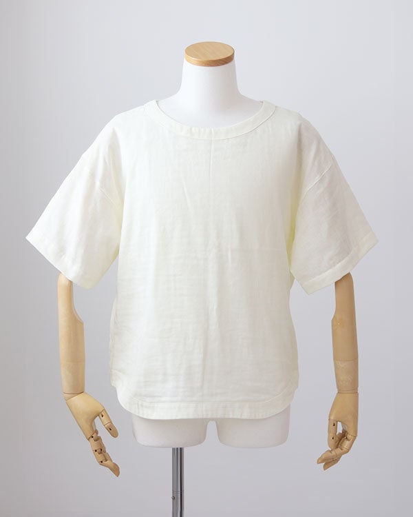 眠れるガーゼメンズUネックTシャツ/半袖